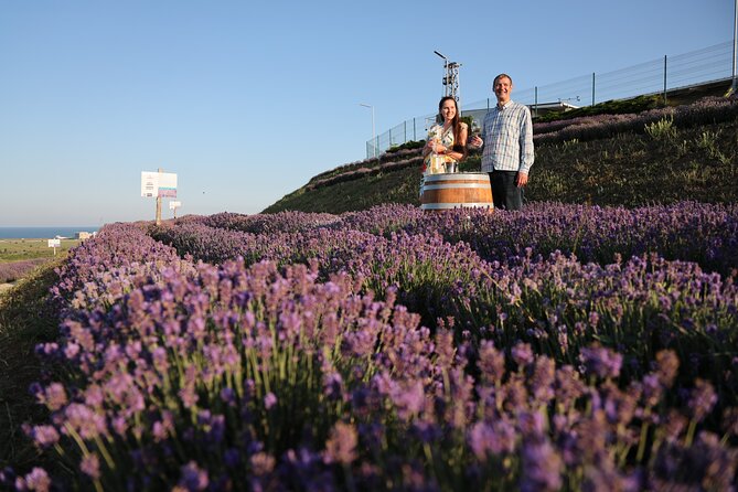 Aroma sampling of 5 Bulgarian Lavender varieties at DiVes Winery - The on-site shop: buy smarter after you learn the scent