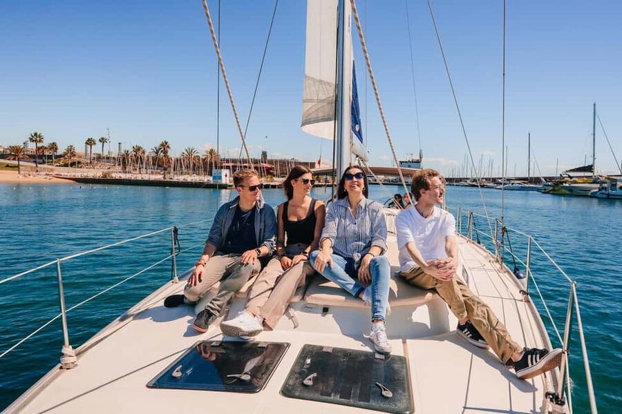 Barcelona: Sailing Cruise & Vineyard Tour with Wine Tasting - Luxury sailboat time: skyline views, onboard snacks, and the motion reality