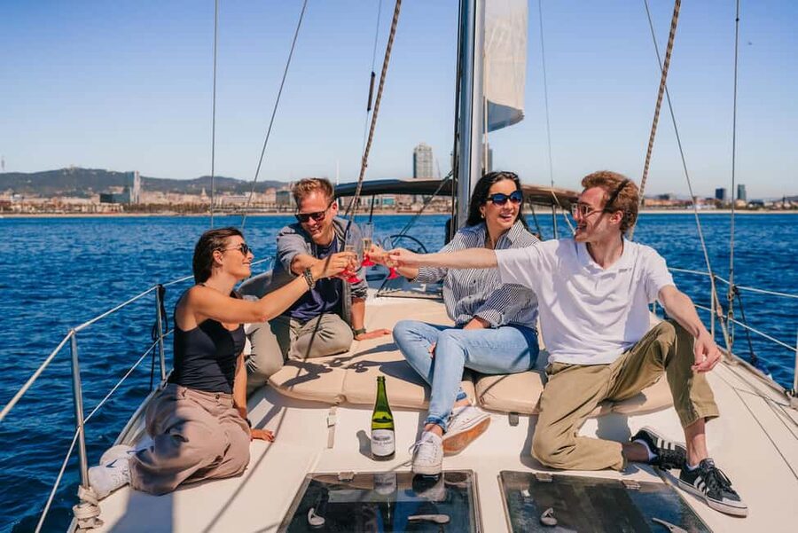 Barcelona: Sailing Cruise & Vineyard Tour with Wine Tasting - The vineyard stroll and 14th-century winery visit: what you’ll actually learn