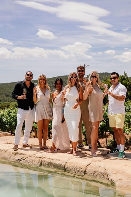 Barcelona: Vineyard Horseback Riding & Wine Tasting + Tapas - Lunch at a luxury winery pool—or keep it simpler with tapas