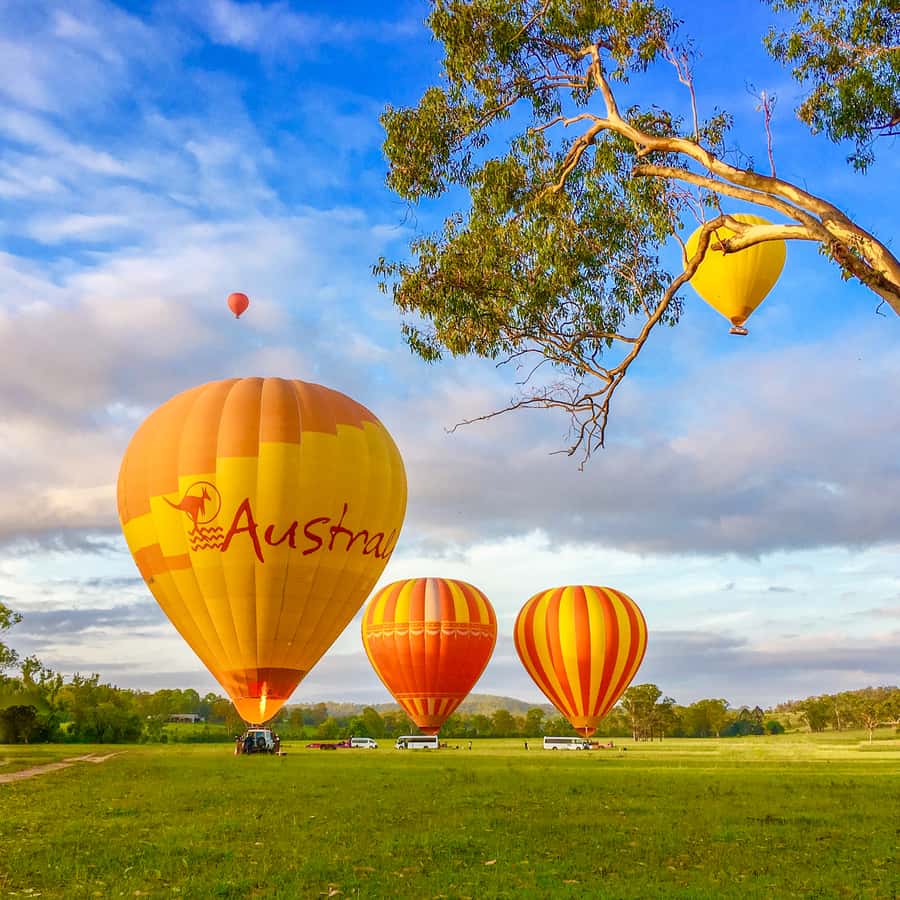 Brisbane: Hot Air Balloon Flight with Vineyard Breakfast - Landing, Folding the Balloon, and the Photo-and-Certificate Finish