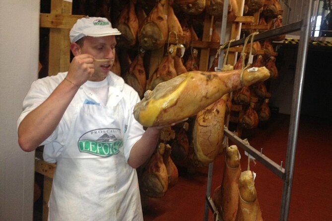 From Parma: Parmigiano,Prosciutto and winery Tour and tasting - Località Cangelasio Winery in the Parma Hills: Cellars, Grape-to-Bottle, and Three-Wine Comparisons