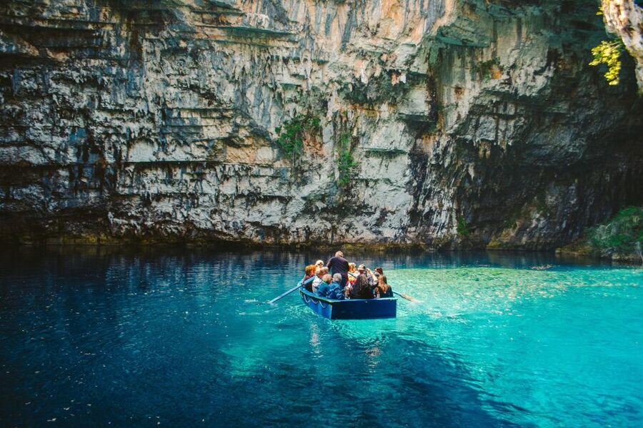 Kefalonia Highlights Robola Winery, Melissani & Fiscardo - Myrtos Beach viewpoint: the iconic photo stop from above