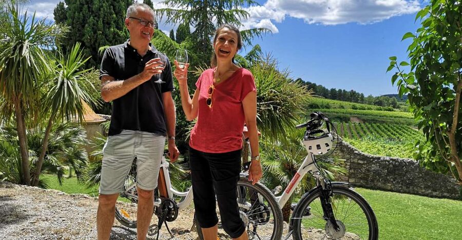 Penedès/BCN: Self-Guided eBike Tour with guided Winery Visit - The winery stop at Cava Eudad: ecological wine, guided tasting, and local know-how