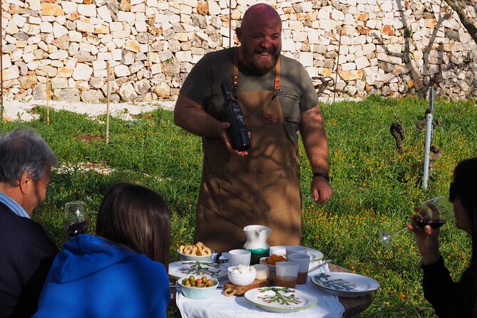 Picnic aperitif in the vineyard of an ancient trullo in Martina Franca - Where this trullo picnic fits into Puglia (and why it works)