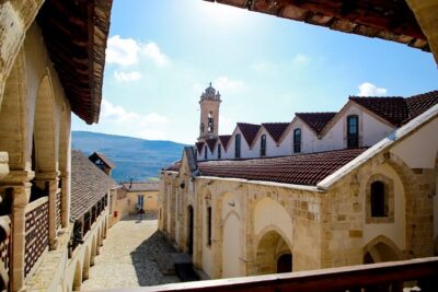 Private Troodos, Kykkos & Aphrodite's Birthplace from Limassol - Stop 1: Omodos and the Timios Stavros Monastery pause