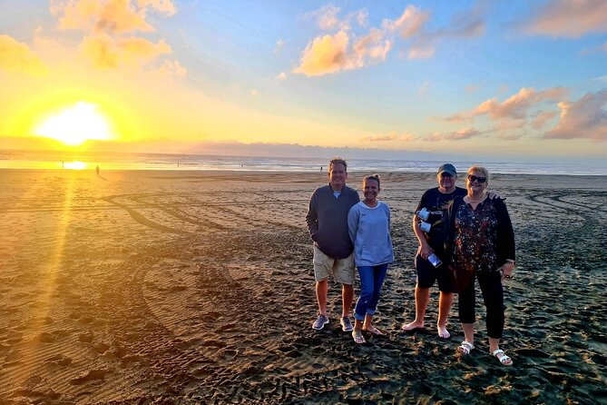 Romantic Auckland Sunset tour with Winery & Thermal pool - Muriwai Beach: black sand sunset and West Coast drama