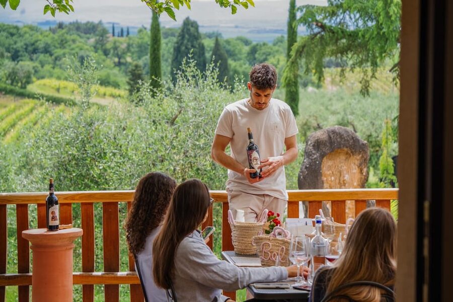 Siena: winery tour, wine tasting and lunch - The 2.5-Hour Flow: Vineyard Walk, Frescoes, Cellars, Terrace Tasting
