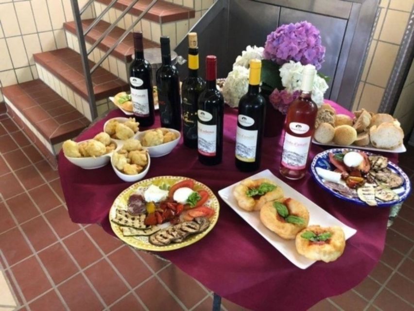 Tramonti: Vineyard & Winery Tour with Tasting & Appetizers - The tasting and appetizers: typical Tramonti products with Apicella wines