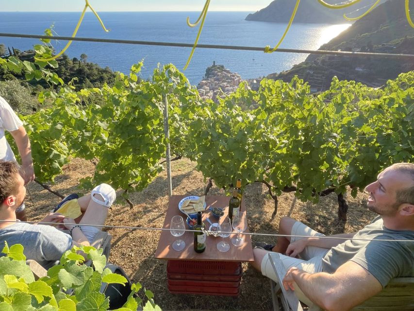 Vernazza: Panoramic Vineyard Trekking Tour w/ Wine Tasting - Eroico Vineyard tasting: 3 wines, local snacks, and the family story