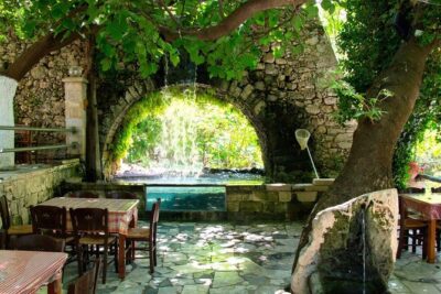 Winery Tour and Kourna's Lake from Rethymno - Transition to the Winery: Courtyard, Botanical Gardens, and Production Areas